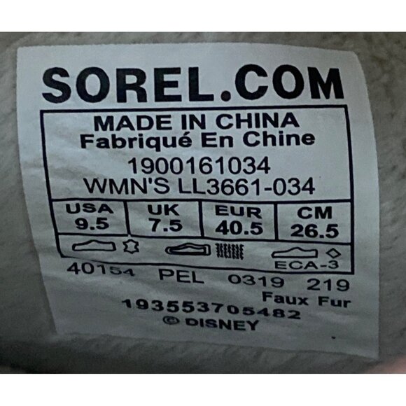 NEW Sorel Disney Frozen Snow Boots W's 10 Silver Faux Shearling -25F HTF - Picture 7 of 12